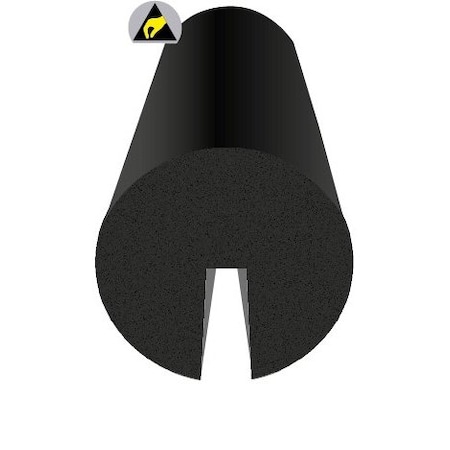 Ergomat Circle I-Beam Protector ESD Black HCIB120-ESD-BK